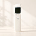 CK-T1803 white handheld infrared forehead thermometer with digital display and scan button