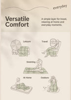 Supplier illustration of the heated shawl used as a shoulder and lap wrap