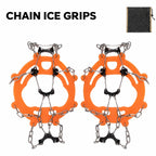 8-Point - Black Teeth - Orange chain ice grips - 35-48 supplier size reference