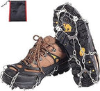 8-Point - Silver Teeth - Black chain ice grips - 35-48 supplier size reference