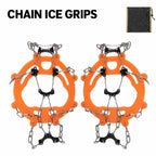 10-Point - Black Teeth - Orange chain ice grips - 35-48 supplier size reference