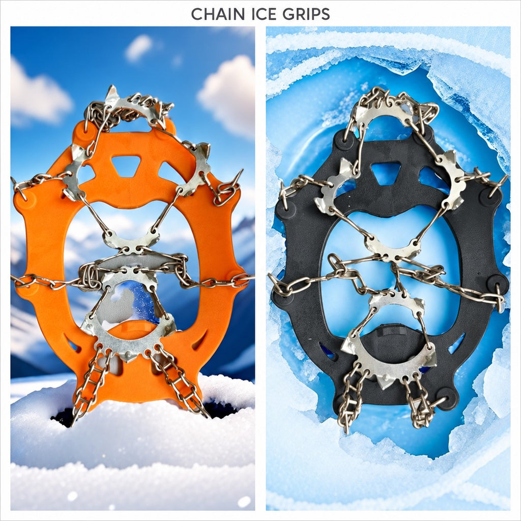 13-point chain ice grips - shared orange and black supplier model reference