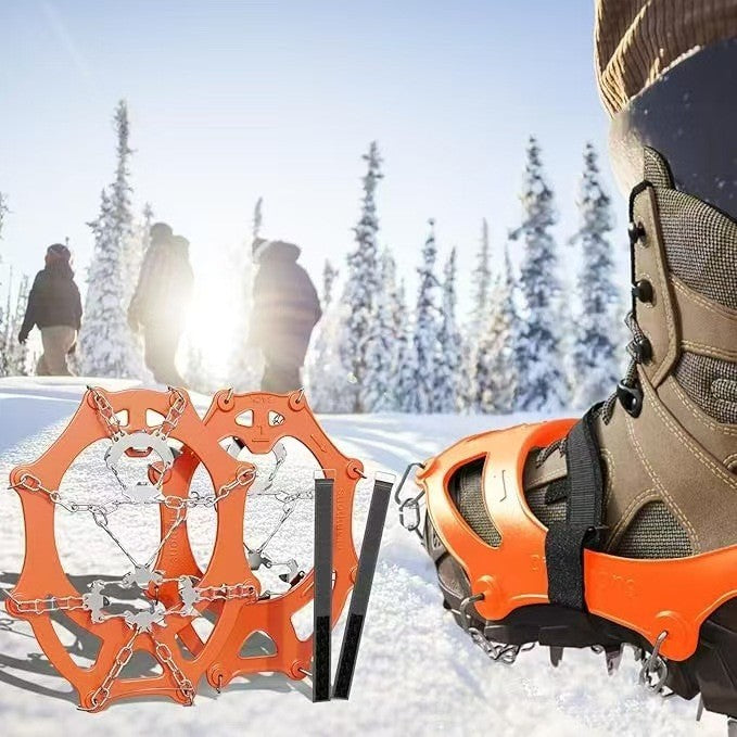 24-Point - Orange chain ice grips - M - 35-39 and L - 40-45 supplier size reference