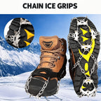24-Point - Black chain ice grips - M - 35-39 and L - 40-45 supplier size reference