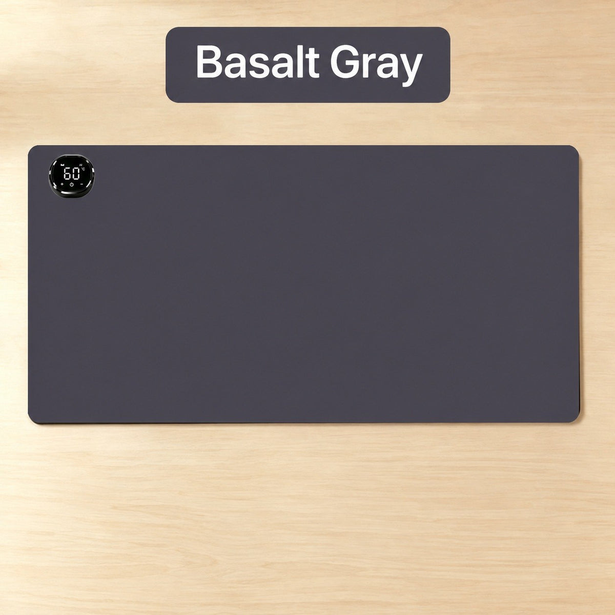 Heated desk mat in Basalt Gray - colour reference