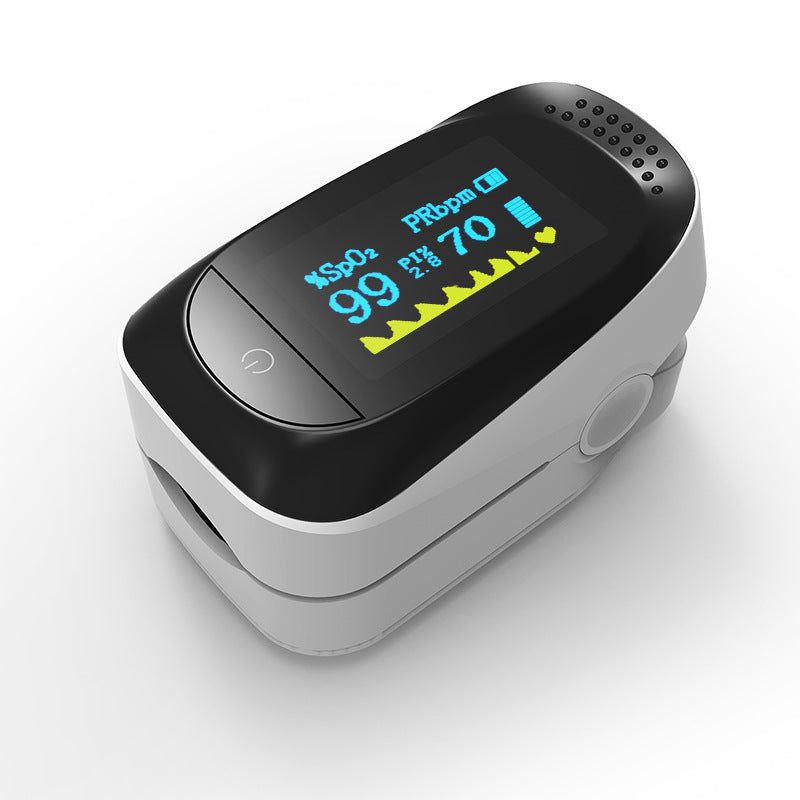 IMDK white fingertip pulse oximeter with OLED screen