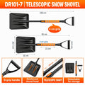 DR101-7 telescopic snow shovel in orange