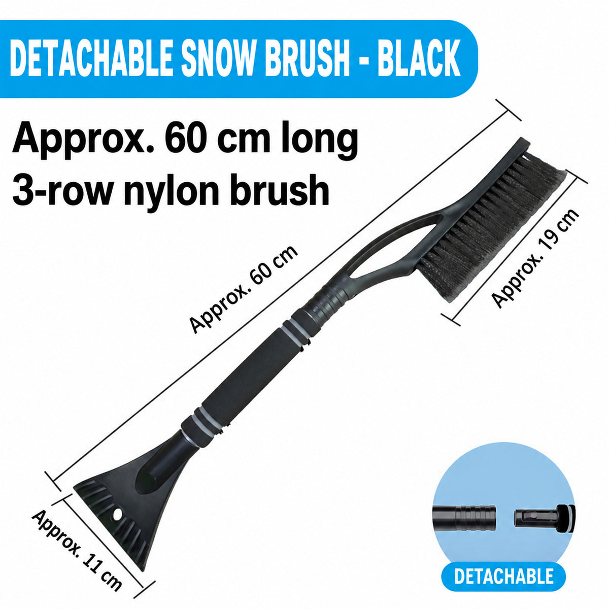 DR107 2-in-1 - Black car snow-clearing tool