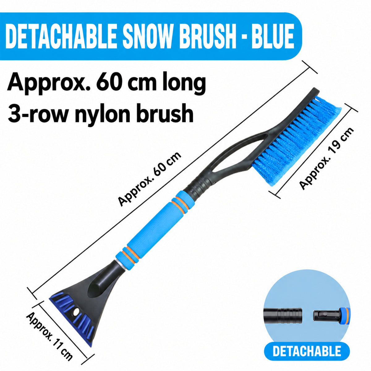 DR107 2-in-1 - Blue car snow-clearing tool