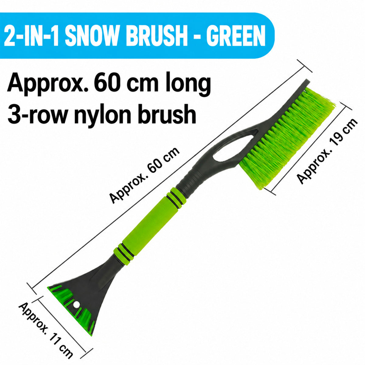 DR107 2-in-1 - Green car snow-clearing tool