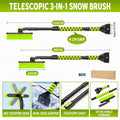 DR101-3 Telescopic 3-in-1 - Green car snow-clearing tool