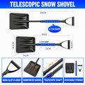 DR101-8 telescopic snow shovel in blue