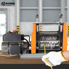 Yellow insulated wire positioned at the Wending 038wd workshop electric stripping machine