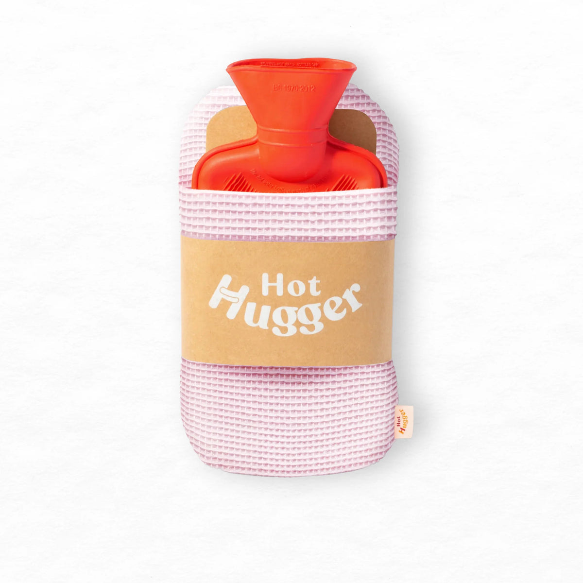 Hot Hugger 500 ml hot water bottle with Pink waffle-knit cover