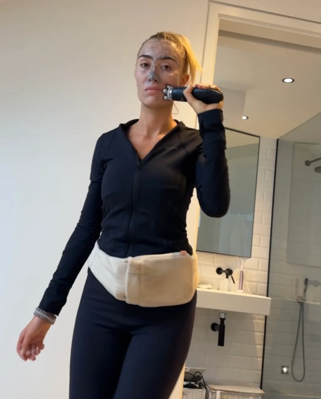 Hot Hugger wearable cover during an everyday morning routine