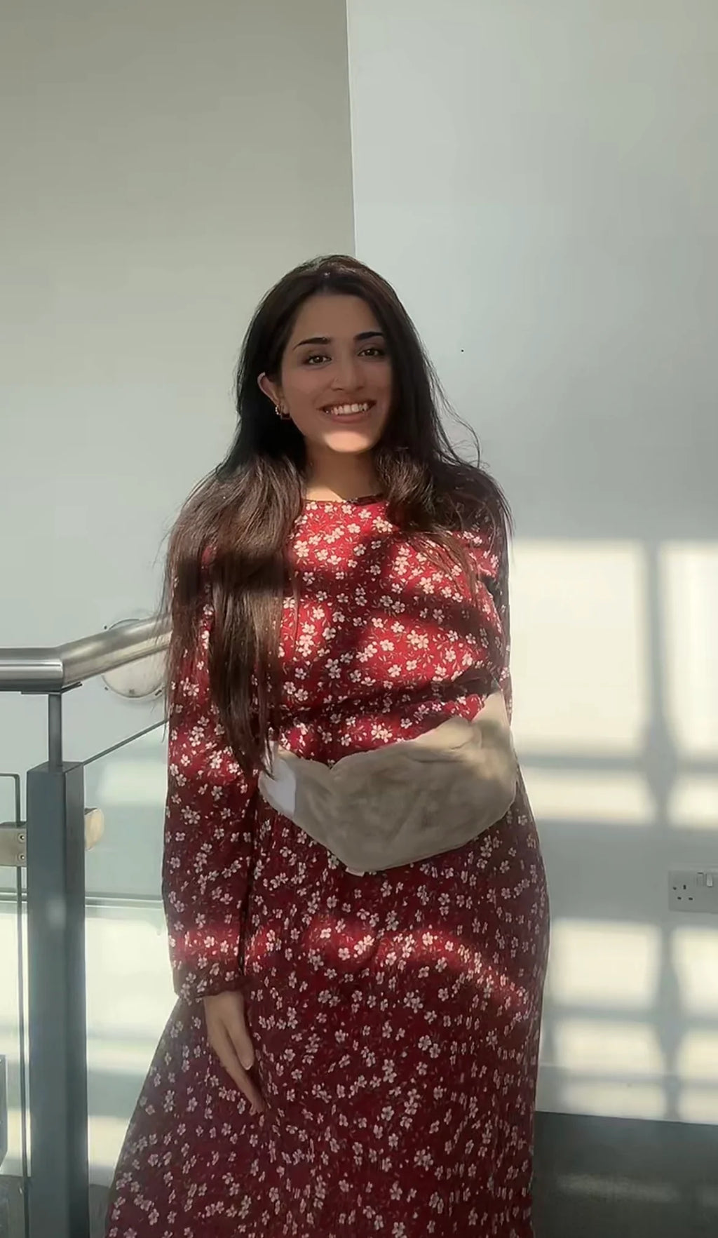 Hot Hugger wearable cover worn over a dress