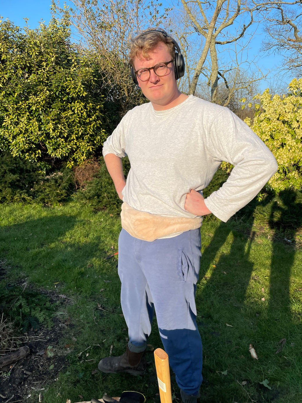 Hot Hugger wearable cover used outdoors
